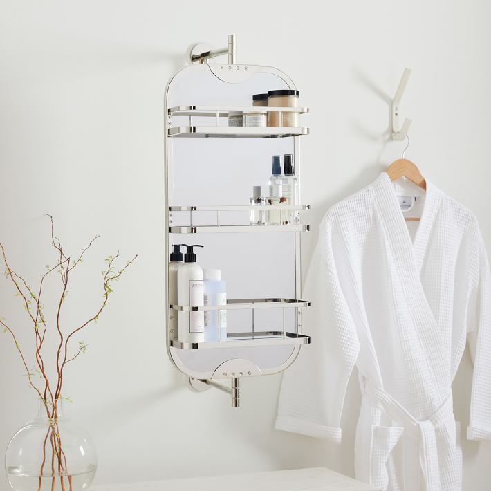 Swivel Vanity Mirror w/ Storage 13" W x 33.5"H West Elm