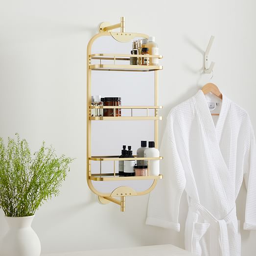 Swivel Vanity Mirror w/ Storage 13" W x 33.5"H West Elm