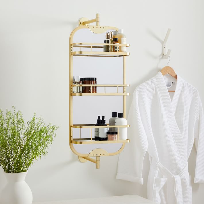 Swivel Vanity Mirror w/ Storage 13" W x 33.5"H West Elm