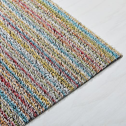 Chilewich Skinny Stripe Shag Mat West Elm