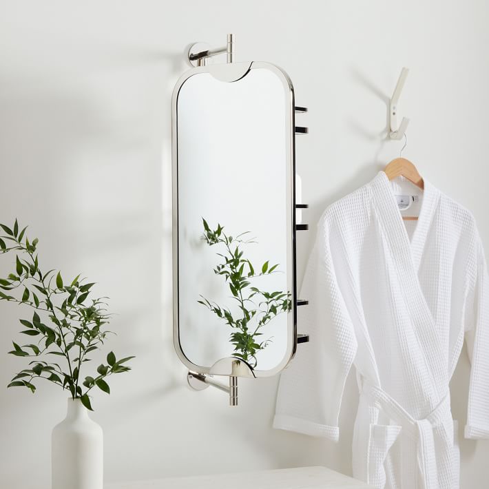 Swivel Vanity Mirror w/ Storage 13" W x 33.5"H West Elm