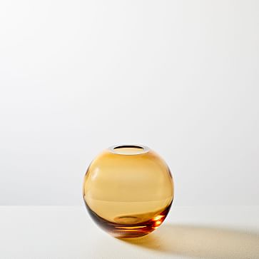 Foundations Vase, Glass Bud, Golden Oak, 4.25
