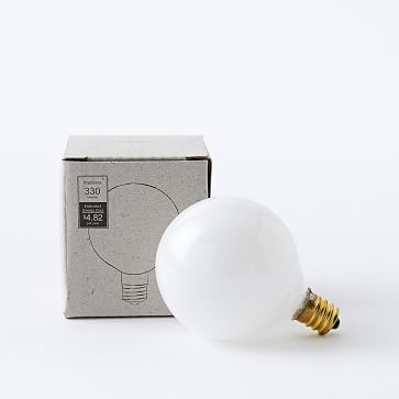 LED Light Bulb, Candelabra, White, Set of 2