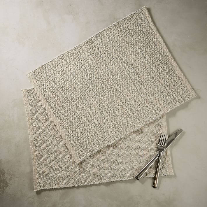Woven Metallic Placemats (Set of 2) West Elm
