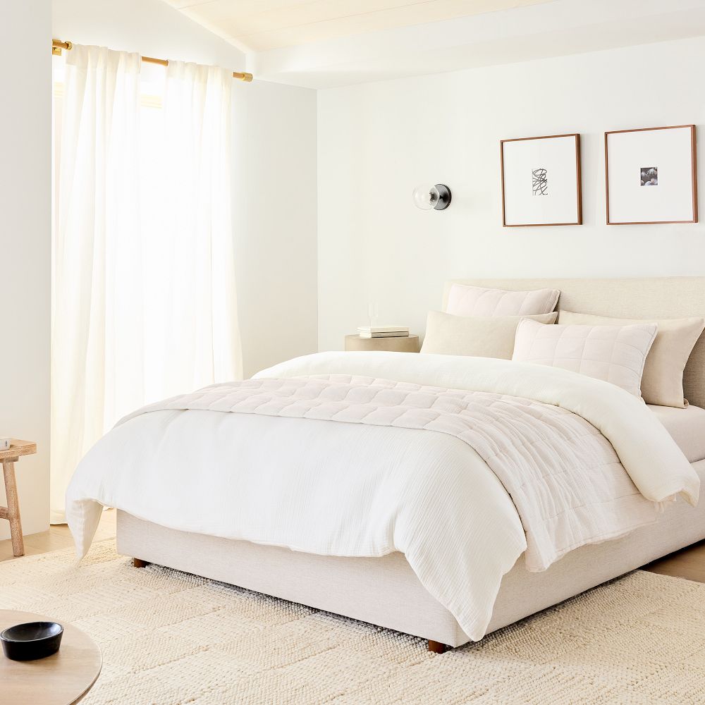 Dreamy Gauze Cotton Stitch Quilt & Shams West Elm