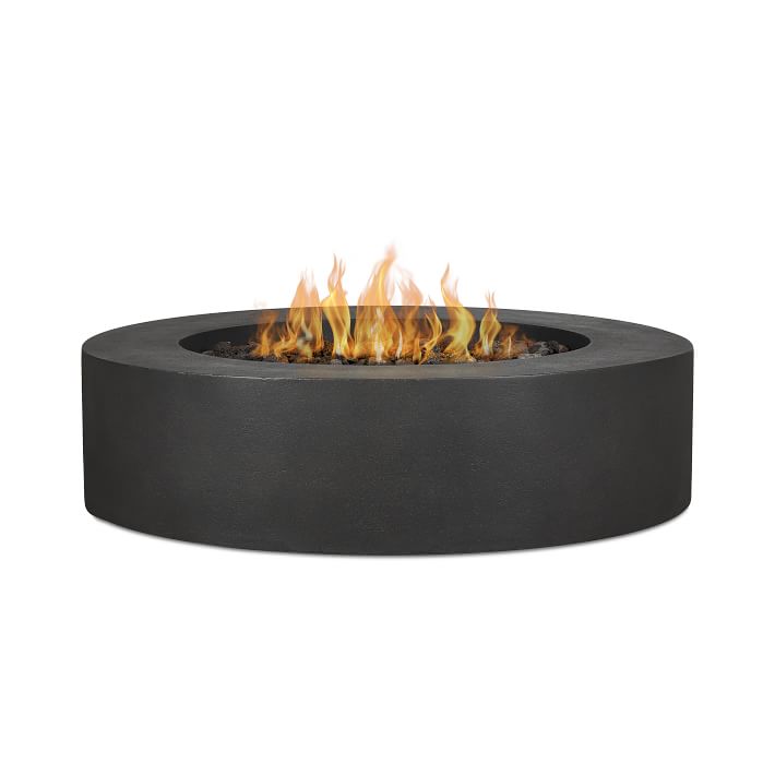 Concrete Low Round Fire Pit Table | West Elm