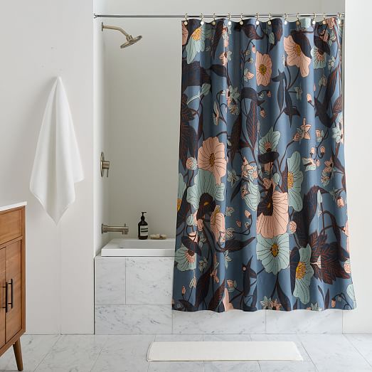 Poppy Floral Shower Curtain | West Elm