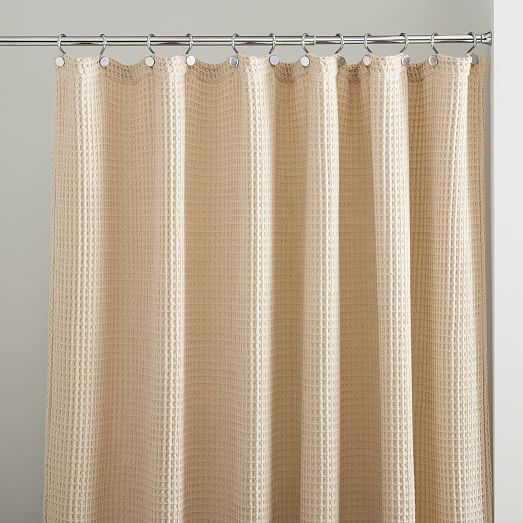 Plush Waffle Shower Curtain West Elm