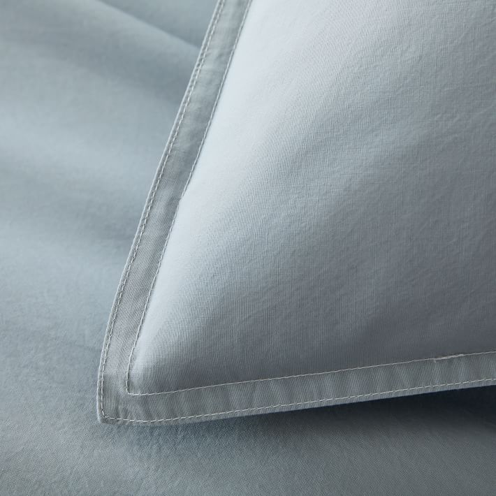 Organic Washed Cotton Percale Duvet Cover & Shams West Elm