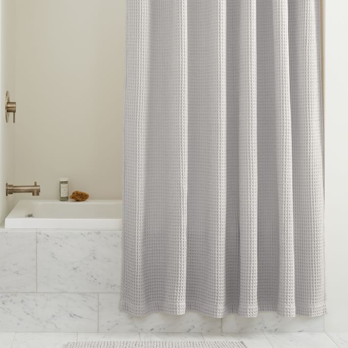 Plush Waffle Shower Curtain | West Elm