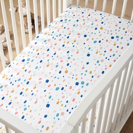 Abel Macias Painted Dot Crib Sheet West Elm