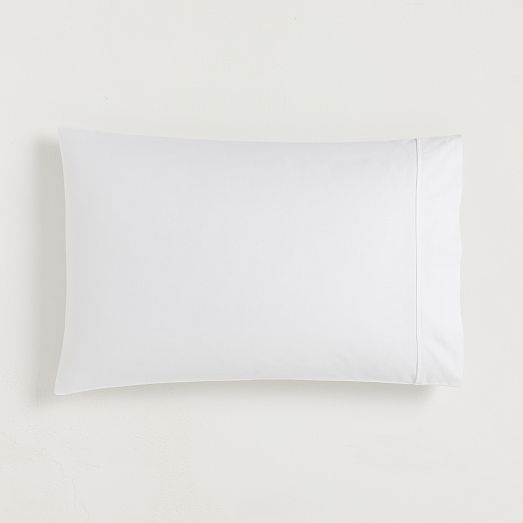 600TC Organic Cotton Sateen Wide Hem Sheet Set & Pillowcases West Elm