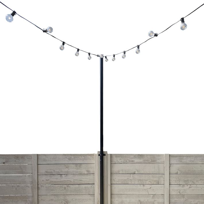 String Light Pole Stands w/ Mounting Brackets West Elm