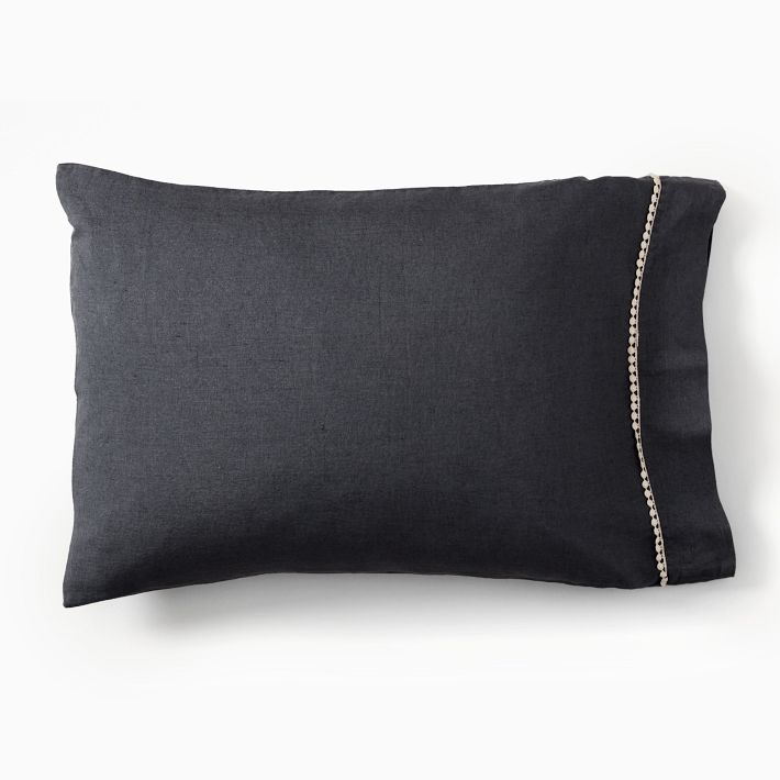 European Flax Linen Pom Pom Sheet Set & Pillowcases West Elm