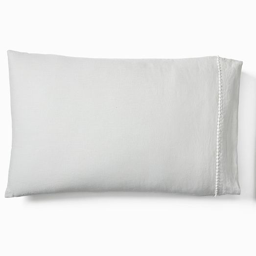 European Flax Linen Pom Pom Sheet Set & Pillowcases West Elm