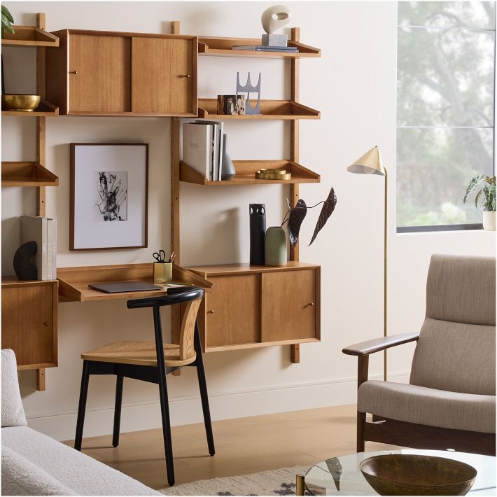 MidCentury Modular Wall Desk, Shelf & Set West Elm