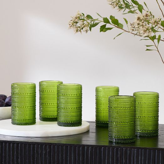 Jupiter Beaded Tall Drinking Glasses (Set of 6) | West Elm