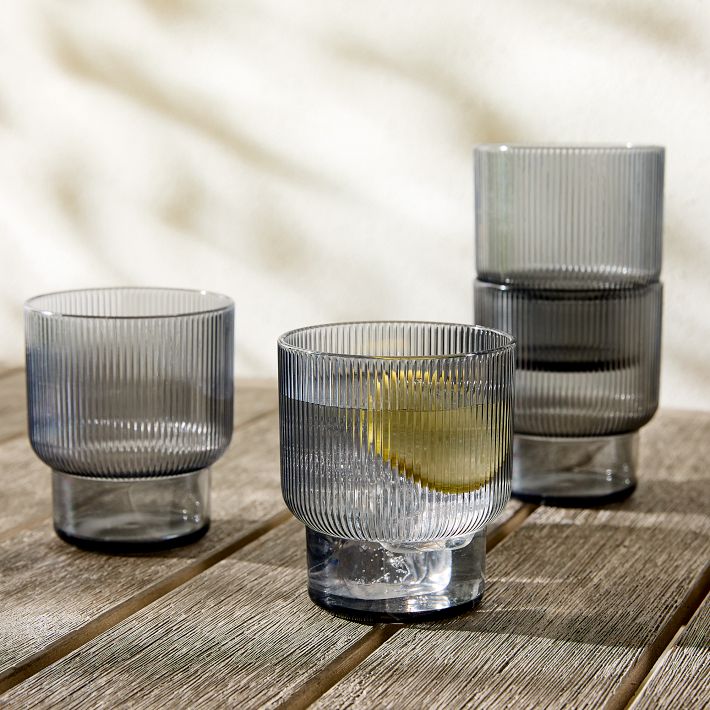 Set Of 8 Drinking Glasses Tumblers Highball Lowball Acrylic