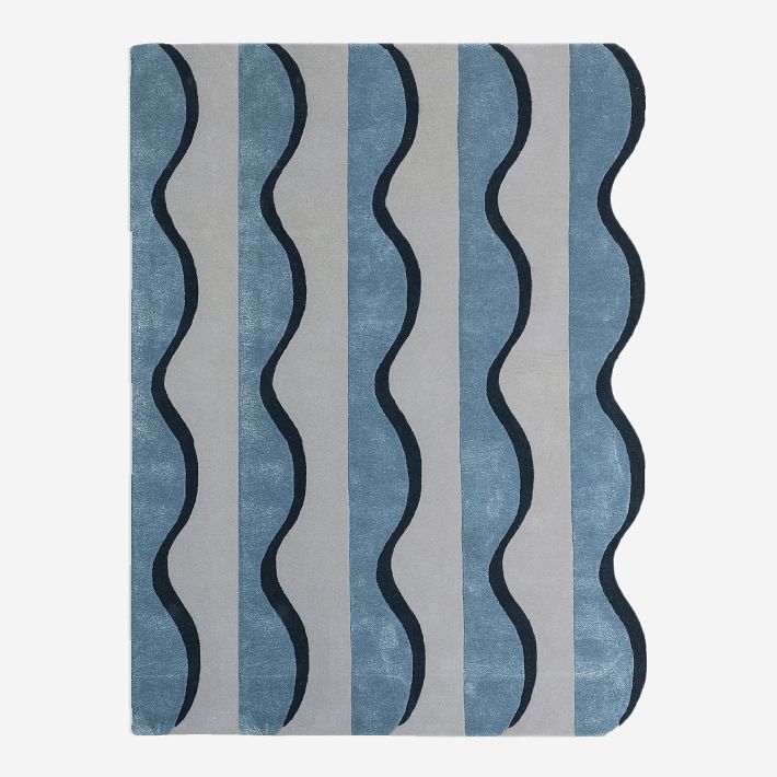 Ripple Effect Scalloped Rug West Elm