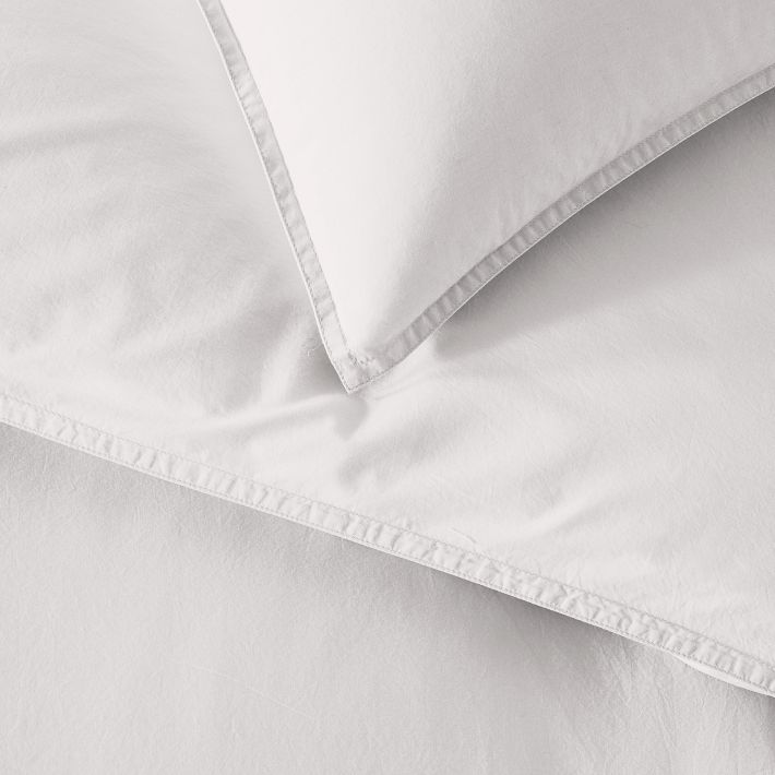 Organic Washed Cotton Percale Duvet Cover & Shams West Elm