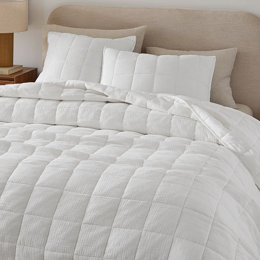 Dreamy Gauze Cotton Stitch Quilt & Shams West Elm