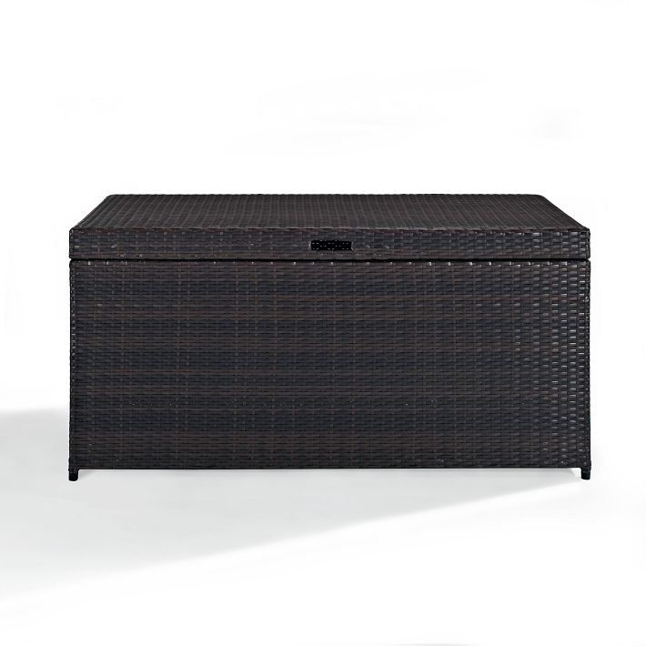 Palm Harbor Outdoor Wicker Storage Bin West Elm