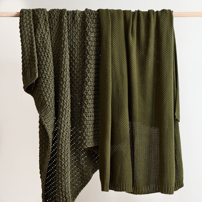 Chunky Cotton Knit Throw West Elm