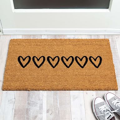 Heart Doormat  Outdoor Decor for Valentine's Day by Nickel Designs