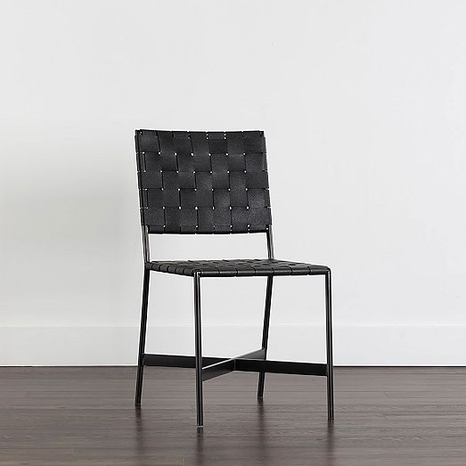 Woven Leather Dining Chair West Elm