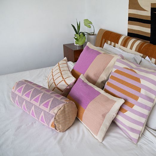 Leah Singh Maya Triangle Bolster Pillow Cover West Elm