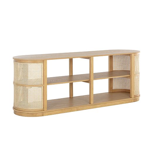 Curved Cane Media Console (71") West Elm