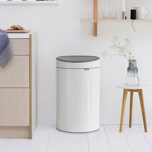 Brabantia Touch Top Trash Can (10.6 Gallon) West Elm