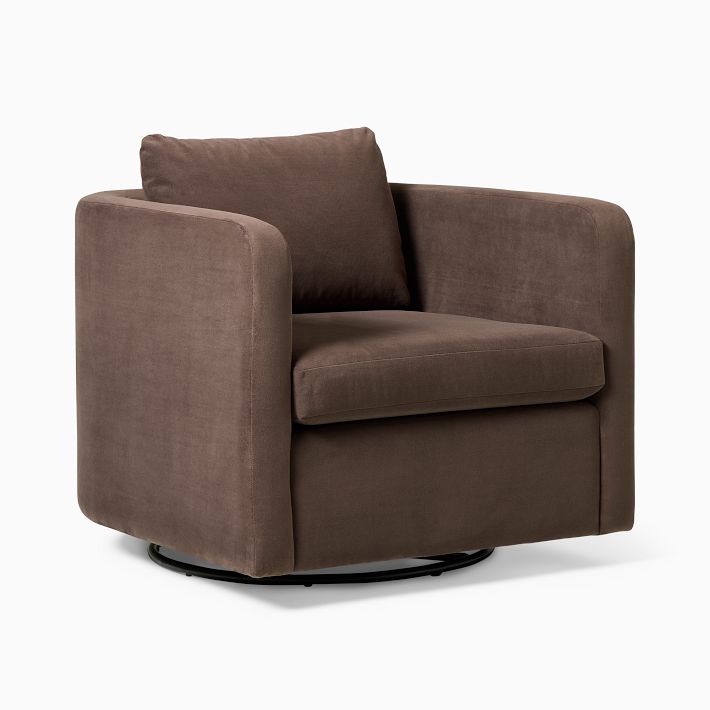 Bacall Curved Swivel Chair West Elm