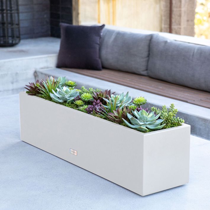 Veradek Metallic Series Window Box Planter | West Elm