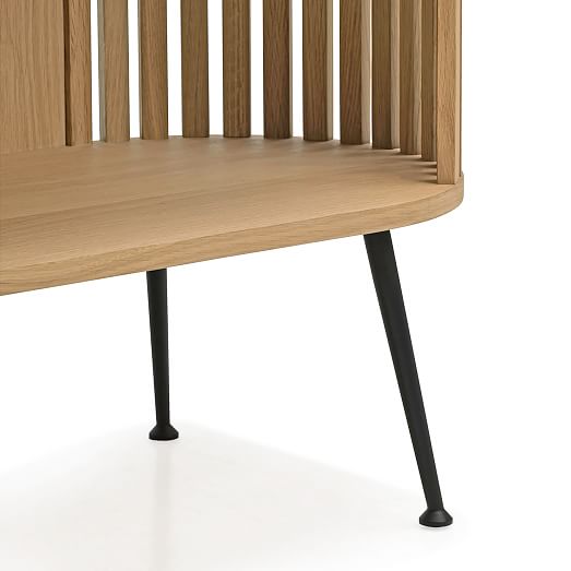 Rounded Wood Slats Shelf West Elm