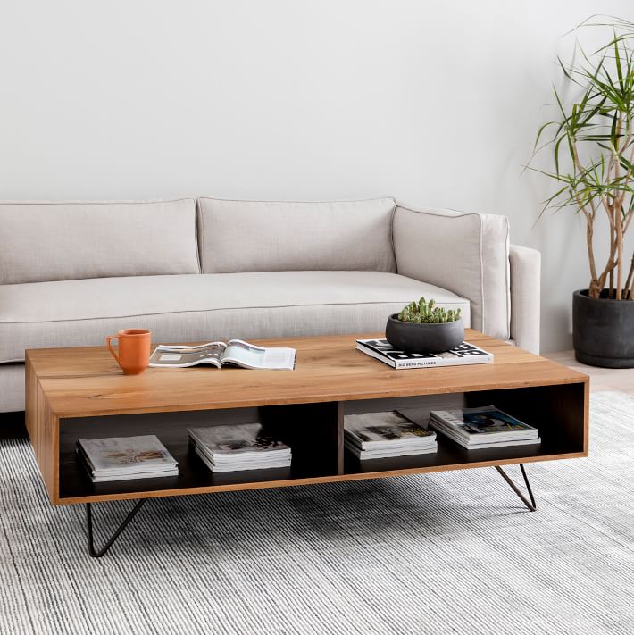 Yukas & Ash Wood Coffee Table Modern Living Room Furniture West Elm