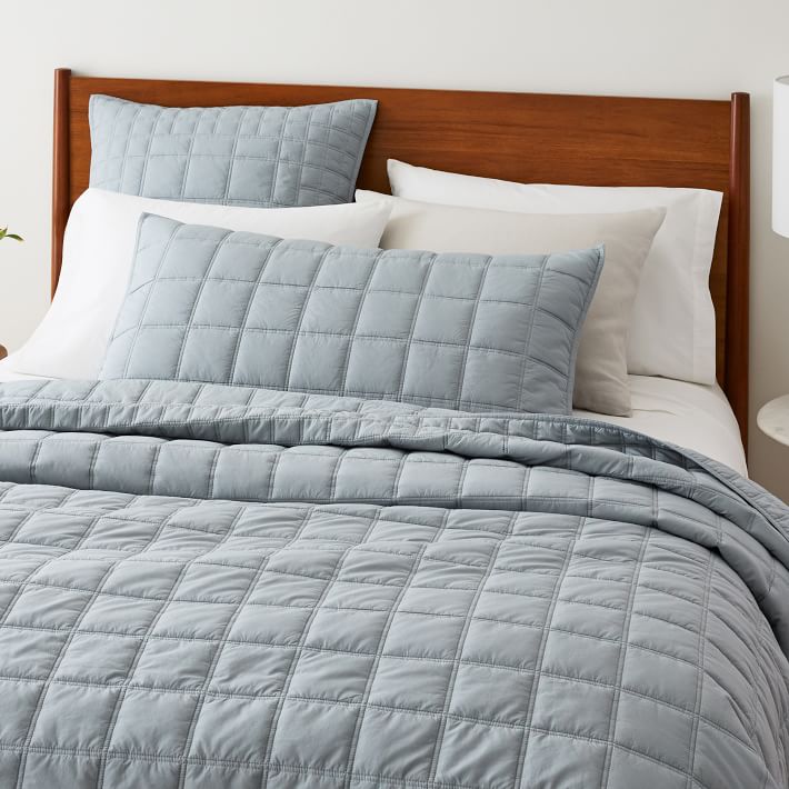 Organic Washed Cotton Percale Lightweight Quilt & Shams | West Elm