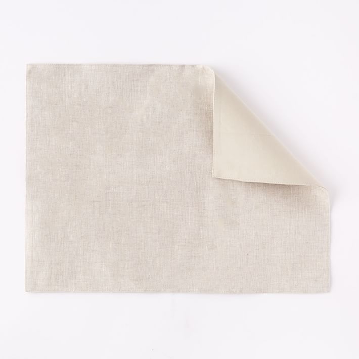 European Flax Lined Linen Placemats (Set of 2) | West Elm