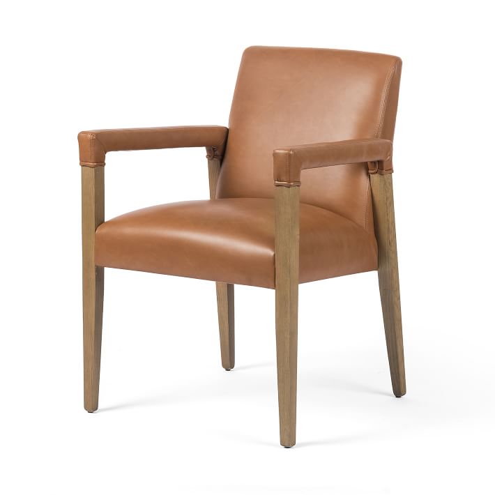 WrappedArm Leather Chair West Elm