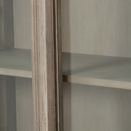 Washed Gray Oak & Glass West Elm