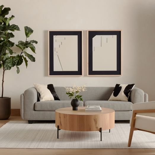 Veda Round Coffee Table Media Console | West Elm