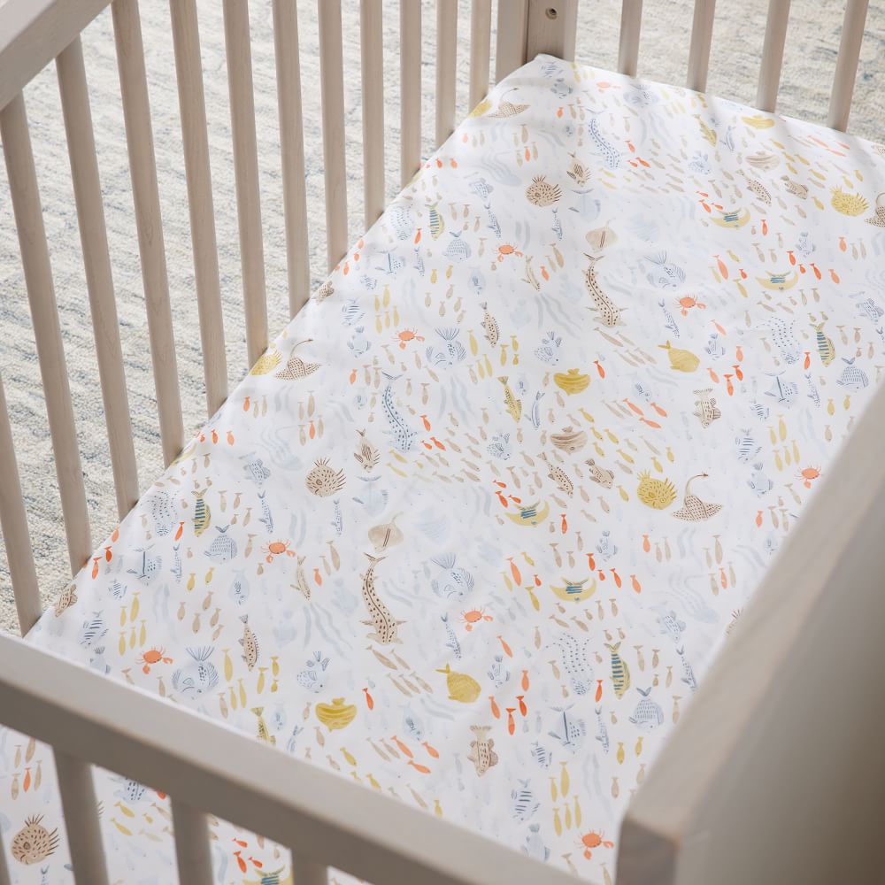 Aquatic Crib Fitted Sheet West Elm