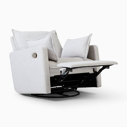 Paxton Pillow Manual & Power Swivel Glider Recliner West Elm