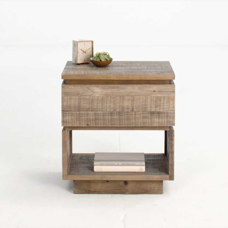 Emmerson® Modern Reclaimed Wood Nightstand Stone Gray West Elm