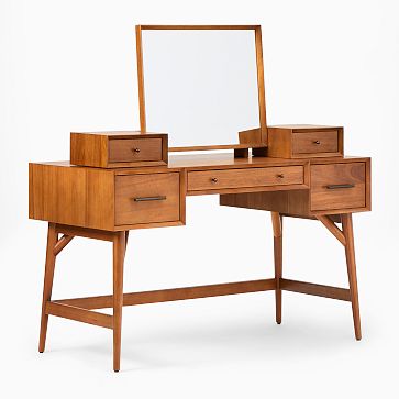 Mid-Century Vanity Desk Set (52") | West Elm