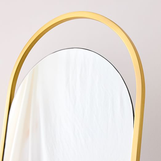 Folded Ellipse Metal Standing Mirror 22'W x 65.7"H West Elm