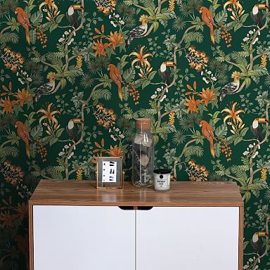 West Elm WallShoppe Tropical Leaf Print Wallpaper  17 Stunning PalmLeaf  Pieces Thatll Transform Your Space Into a Tropical Getaway  POPSUGAR Home  Photo 11