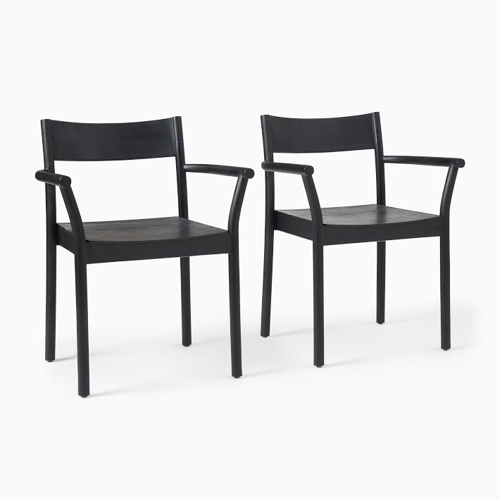 Berkshire Arm Stacking Dining Chair (Set of 2) West Elm
