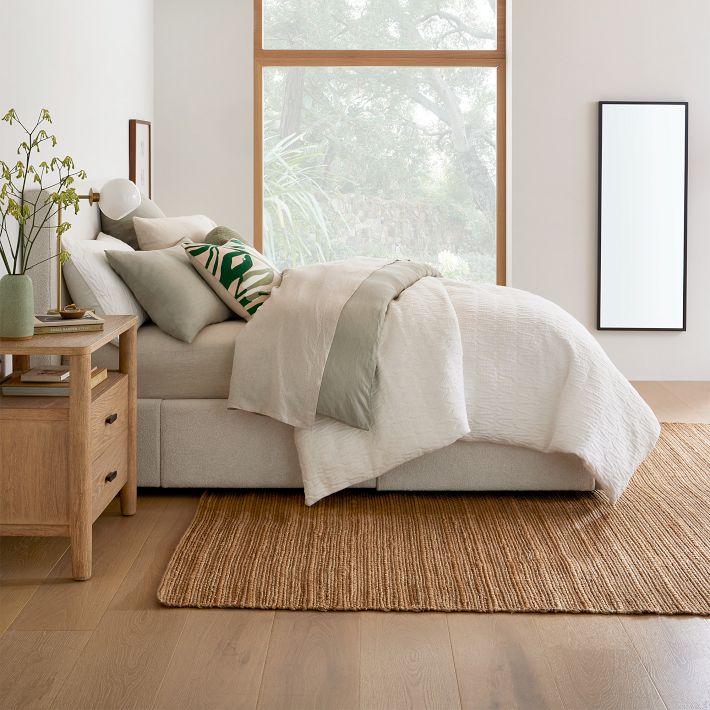 Textured Stripe Jute Rug | West Elm