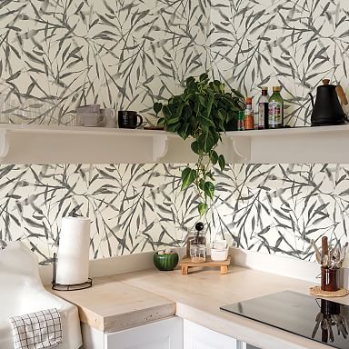 West Elm WallShoppe Tropical Leaf Print Wallpaper  17 Stunning PalmLeaf  Pieces Thatll Transform Your Space Into a Tropical Getaway  POPSUGAR Home  Photo 11